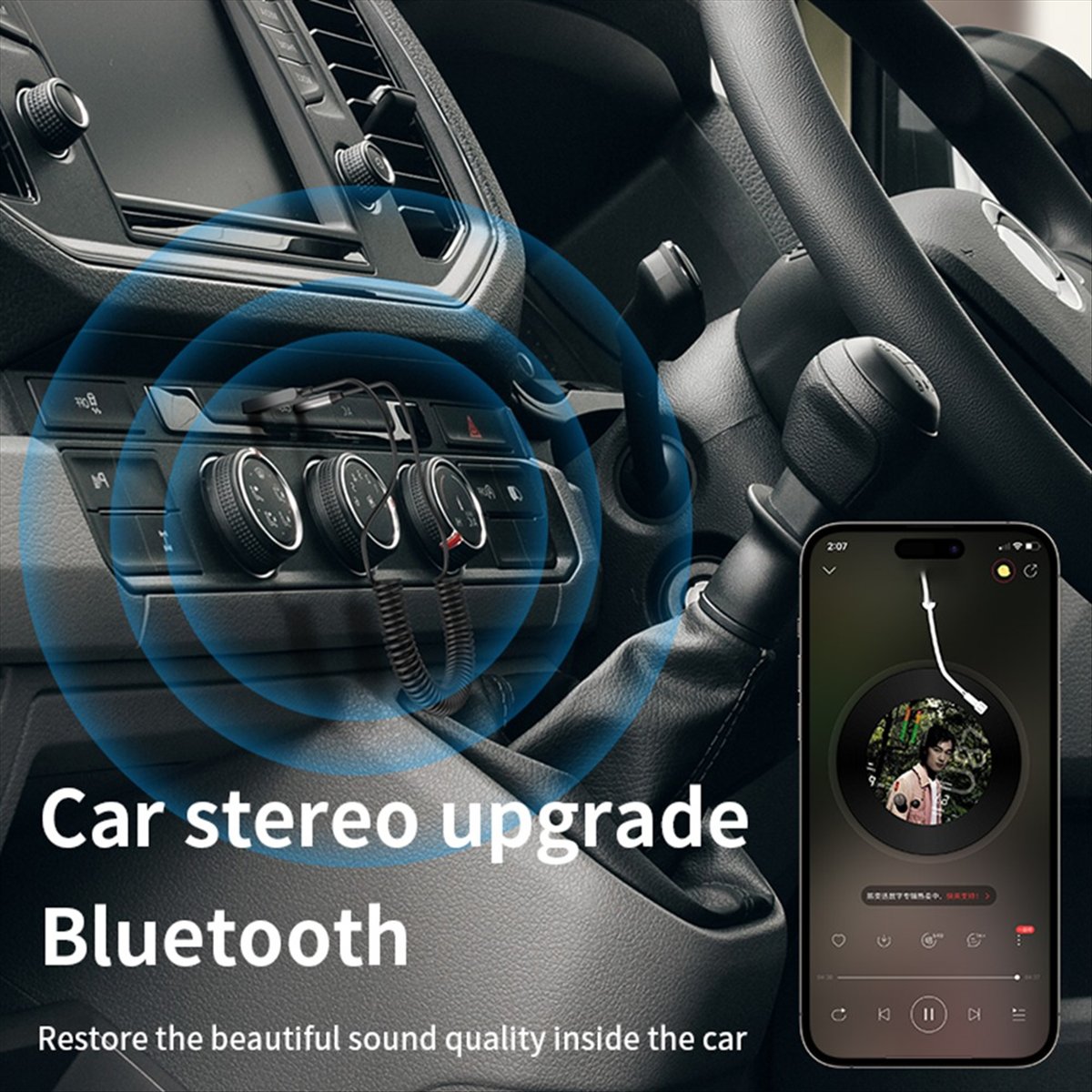 Bluetooth Adapter Receiver - Receptor Bluetooth 5.4 para Auto A85P,